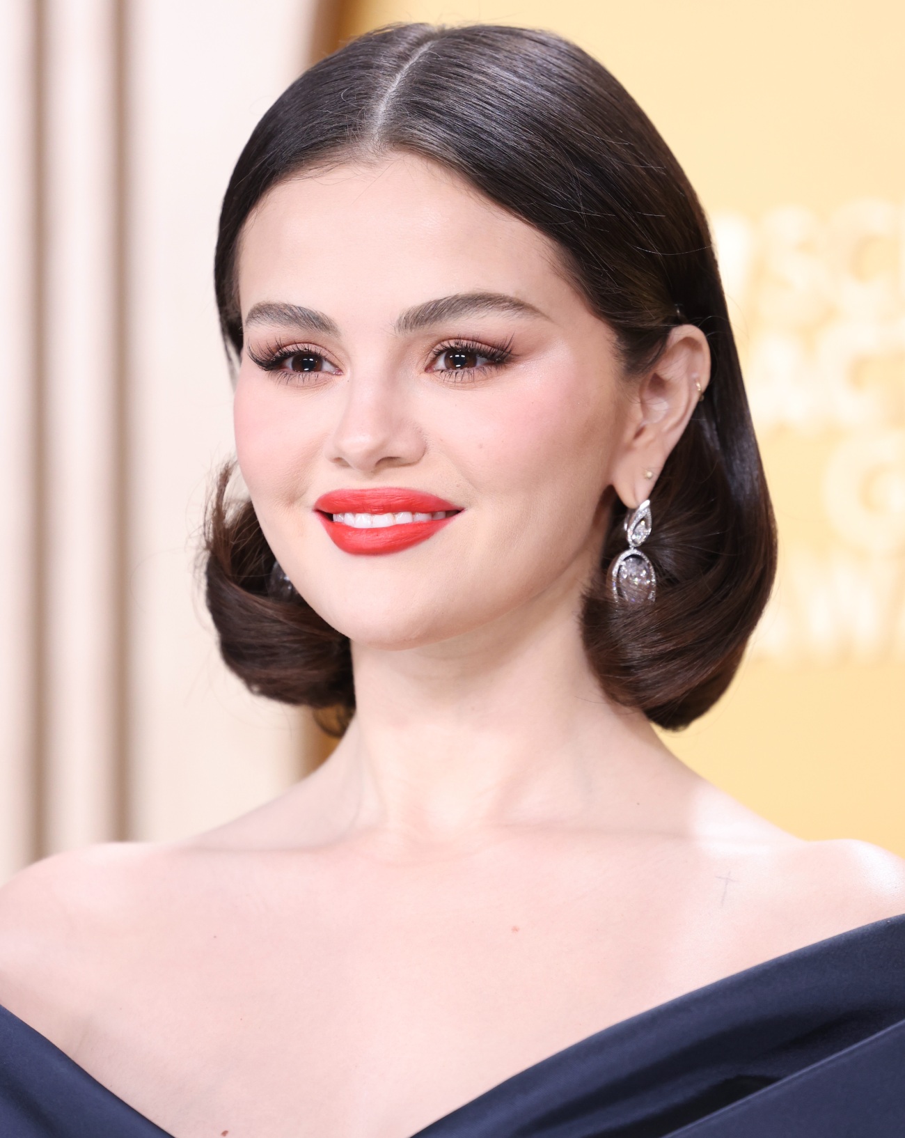 Selena Gomez en bijoux Messika et robe Celine custom aux SAG Awards au Shrine Auditorium and Expo Hall à Los Angeles, le 23 février 2025 © Messika.
