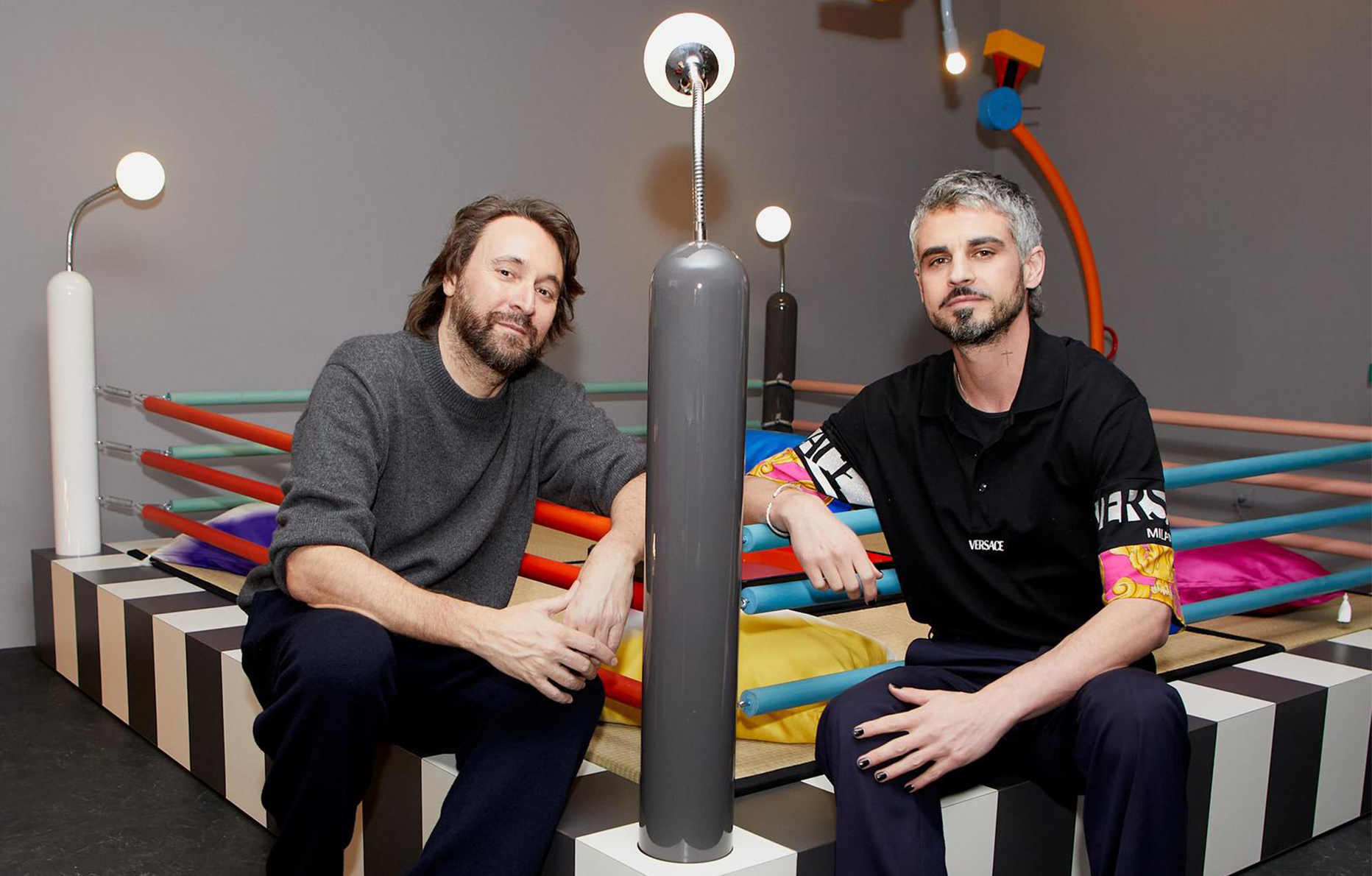 Francesco Vezzoli et Thibaut Wychowanok à la galerie Almine Rech Monaco.