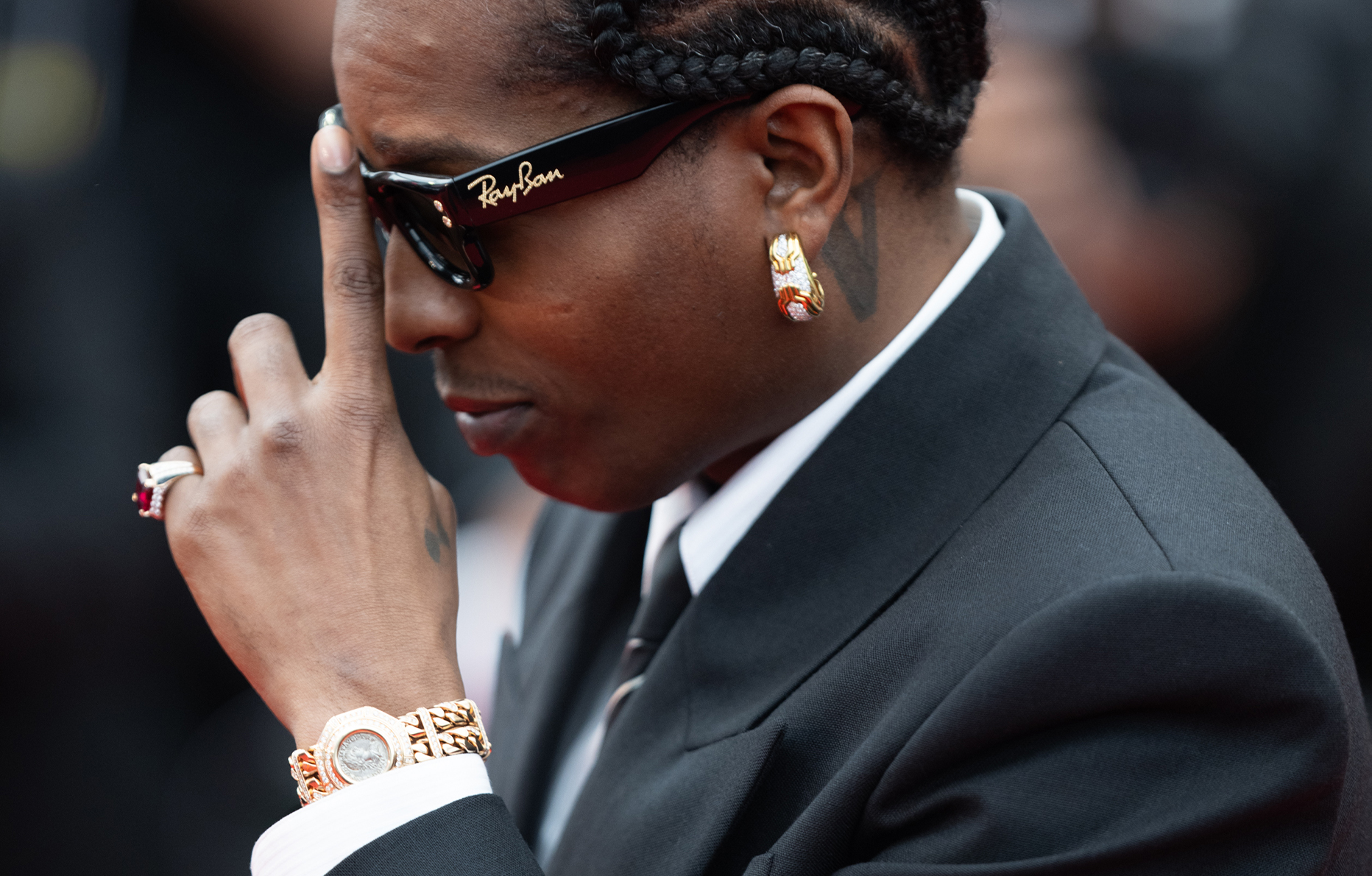 asap rocky en montre bulgari au festival de cannes 2025