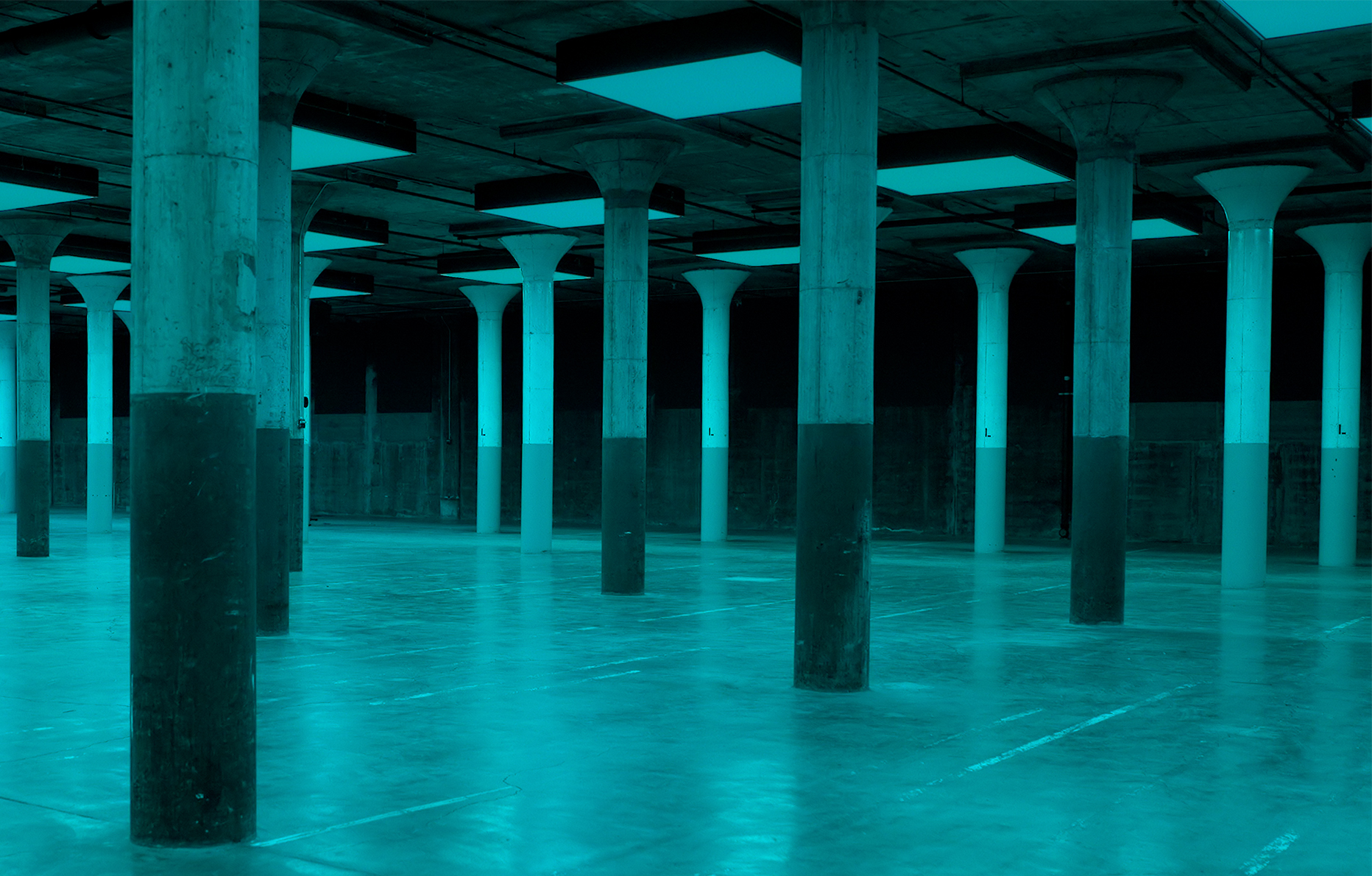 Vue de l'exposition Steve McQueen à la Dia Beacon.